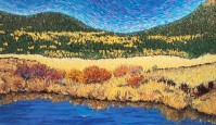 Sierra Foothills, Pallet knife, Wildflowers, Painter, Hope Valley, Fall in Hope Valley, 